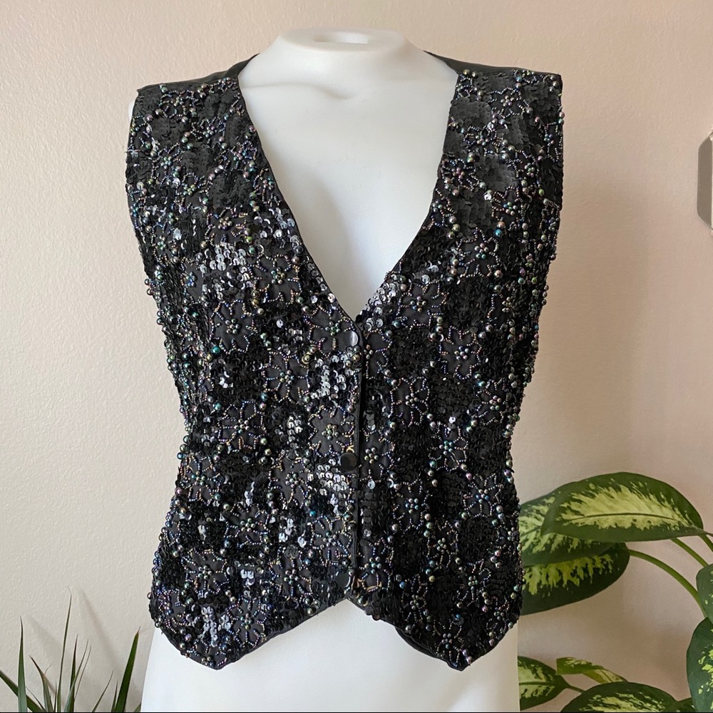 Vintage Beaded and Sequin Vest